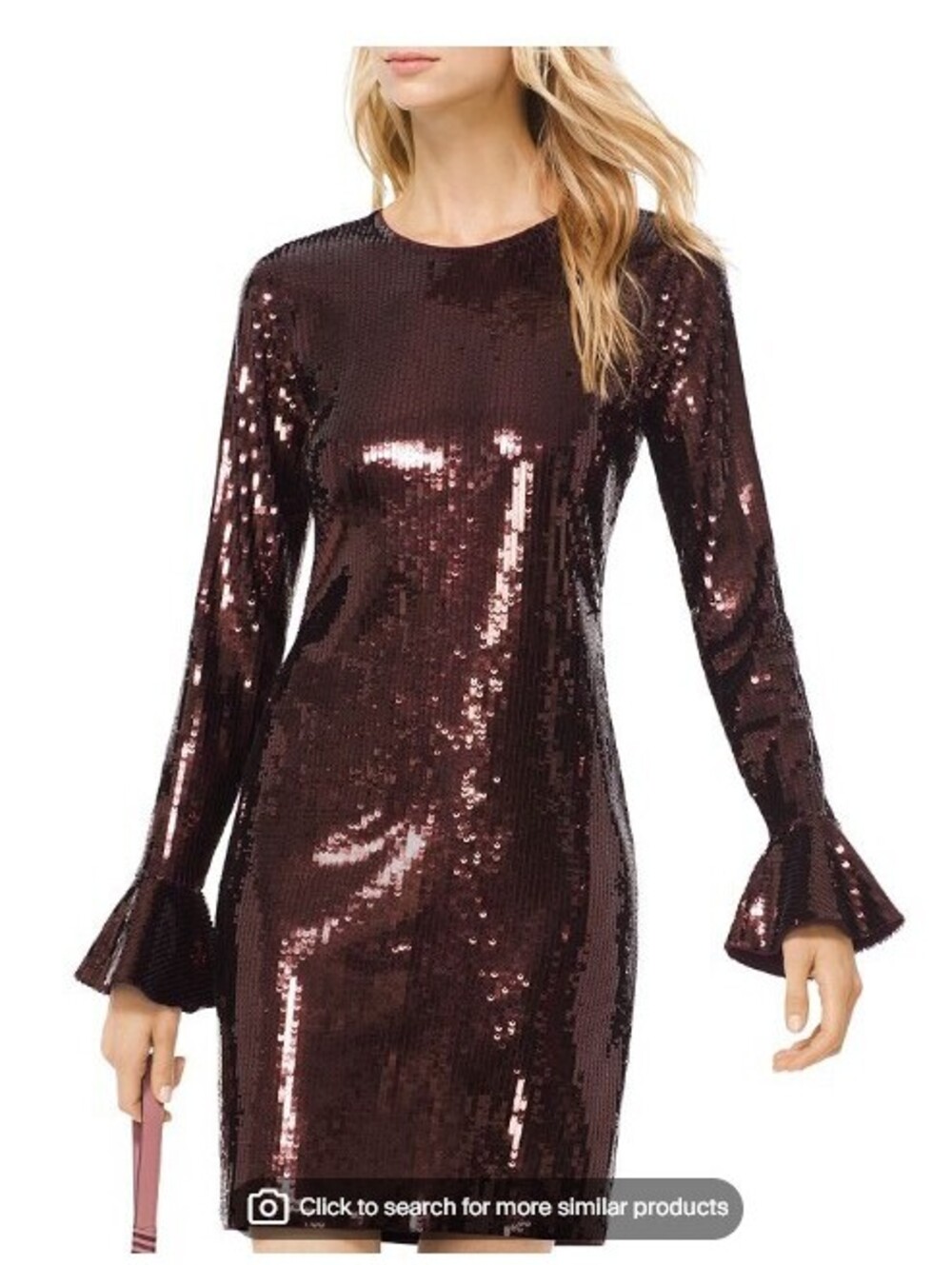 NWT Stunning Michael Kors sequined flare cuff dress in  size Medium